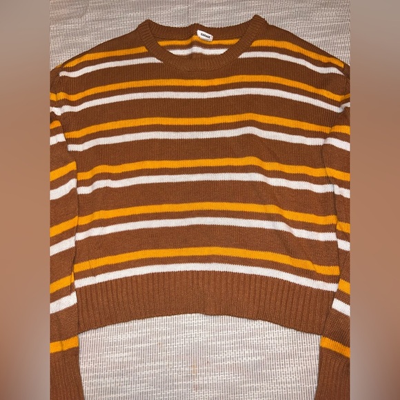 Garage Brown Striped Cropped Sweater Size P/S (XS/S) - Picture 5 of 6